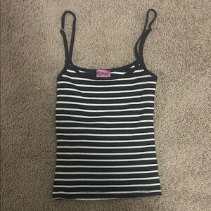 Edikted Navy and White Cropped Tank